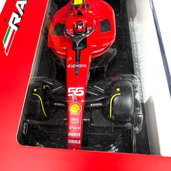 Ferrari SF-23 #55 Carlos Sainz Formula One F1  2023 Burago Diecast 1/24 Sz 9.5” - Picture 4 of 15